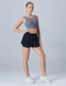 Shorts Deportivos Fluidos de Alta Calidad para Mujer, Venta al Por Mayor 2026, con 2 Bolsillos Tipo Mariposa, Forro Transpirable, Ideales para Entrenamiento Atlético - Product Image 4