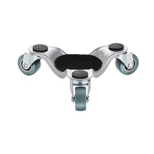 Chariot à meubles robuste, capacité de charge de 440 lb, chariot à 3 roues en acier, roulettes triangulaires pivotantes en acier au carbone de 6,3 pouces pour déménageurs - Product Image 1