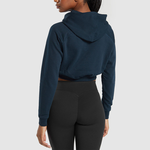 Nueva Sudadera con Capucha Bordada para Mujer 2026, Estilo Urbano, Felpa Francesa, Top Corto, 420 GSM, Top Corto Grueso - Product Image 5