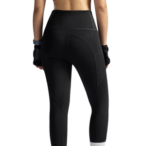 Ensemble de sport sans couture pour femme : haut court à manches longues et leggings taille haute extensibles pour la gym, le yoga et l'entraînement - Product Image 2