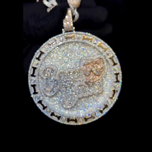 Custom <b>Initial</b> Letter <b>Pendant</b> <b>Silver</b> 925 VVS Moissanite Diamond Letter Chain Fully Iced Out Charms For Men and Women Trendy - Product Image 4