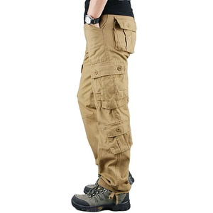Pantalones Cargo para Hombre, con Múltiples Bolsillos, Cintura Elástica, Estilo Workwear, Transpirables, de Peso Medio, para Primavera, Uso Casual - Product Image 2