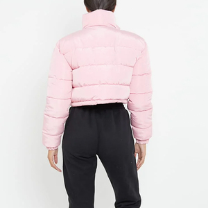 Stylish Women's Long Sleeve Breathable Eco-Friendly Puffer Jacket Custom Made Zip Streetwear Knitted Hip Hop Fashion - Product Image 3