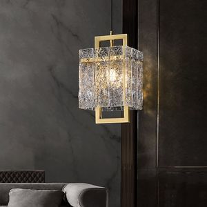 Jewell 1-<b>Light</b> Brass <b>Geometric</b> Pendant <b>Light</b> with Water-Ripple Glass <b>Shade</b> Stylish Chandelier for Home Decor - Product Image 1