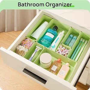 25 PCS Versatile 4-Size <b>Plastic</b> Drawer Organizers Set Makeup Bed <b>Storage</b> <b>Bins</b> Bathroom Organizer Organizers Organizer Makeup - Product Image 2