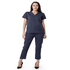 2024 Logo personnalisé confortable élastique à manches courtes hôpital gommages toile en Polyester pour médecins infirmières conception extensible pour la chirurgie - Product Image 2