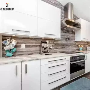 Frameless hot trend design modular kitchen cabinet with USA export standard FSC wooden for wholesale
