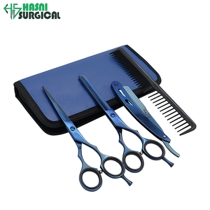 Kit d'outils chirurgicaux à marque privée pour barbier : ciseaux de coupe et d'éclaircissement de cheveux avec rasoir droit - Product Image 5