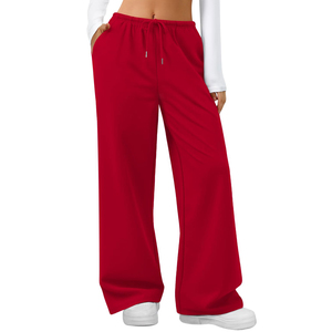 High Quality <b>Cheap</b> Price <b>Women</b> Pants <b>Trousers</b> <b>Work</b> Wear Outdoor Casual Look Drawstring Mid-Waist Baggy Sweat Pants <b>Women's</b> - Product Image 1
