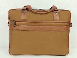 Sac pour ordinateur portable en toile premium et similicuir PU – Grand sac bandoulière pour ordinateur portable, idéal pour le bureau et les affaires - Product Image 3