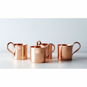 Juego de 2 tazas Moscow Mule de cobre puro martillado con vaso de chupito, taza de cobre sólido de 16 oz, artículos de bebida de metal de grado alimenticio para bar y fiestas - Product Image 3