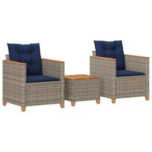 Conjunto de Bistró Gris para Jardín para Entretenimiento al Aire Libre - Product Image 2