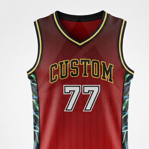 Ensemble de maillots de basket-ball personnalisés, tissu en maille respirant, vêtements de sport légers pour l'entraînement en équipe - Product Image 3