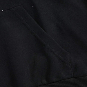 Custom Rhinestone <b>Black</b> Hoodie Oversized Pullover <b>Sweatshirt</b> Unisex Streetwear Casual Fashion Fleece Hooded Top for <b>Men</b> - Product Image 5
