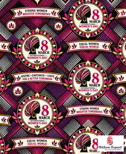 Tela africana estampada en cera, textil de algodón Ankara, tela de moda para el Día de la Mujer, fabricante OEM ODM, proveedor mayorista personalizado - Product Image 1