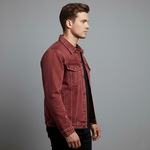 Wholesale Custom Men's Vintage <b>Denim</b> <b>Jacket</b> OEM Service Front Logo Button up Casual wear Breathable washed men's <b>denim</b> <b>jacket</b> - Product Image 2