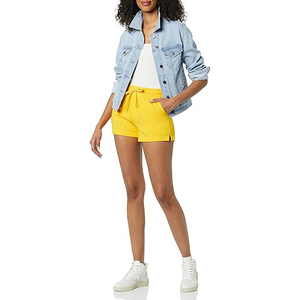 Pantalones Cortos Casuales para Mujer, de Algodón Suave Cepillado, Cintura Media, Bolsillos Laterales, Cordón Ajustable, Ropa Deportiva Informal - Product Image 2