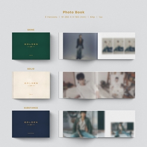Photobook Aleatorio de Golden Jung Kook, Tarjeta Postal, Póster Plegable, Ediciones Azul Marino, Beige y Verde, BTS - Product Image 2