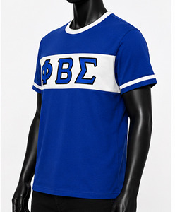Camiseta de Manga Corta con Cuello Redondo 100% Algodón para Hombre, Fraternidad Phi Beta Sigma, Transpirable, con Letras en la Parte Delantera, Ropa de Hermandad Griega, OEM - Product Image 3