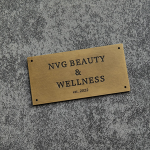 Custom Brass Nameplates Cast Bronze Signs Brass Plaques Metal <b>Door</b> Signs House <b>Number</b> Plates Personalized Home Building Office - Product Image 3