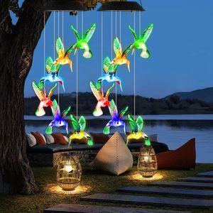 Luci Solari da Giardino che Cambiano Colore, 2 Pezzi, Impermeabili, a Forma di Colibrì, Carillon Solare per Esterni e Patio - Product Image 4