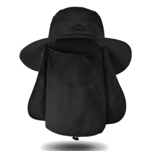 <b>Light</b> Gray Mesh Bucket <b>Hat</b> With Neck Flap Sun Protection Outdoor Unisex Adjustable Spring Summer Casual Style - Product Image 2