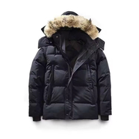 Parka pour homme de haute qualité, style canadien, chaud, avec col à capuche et fermeture éclair, pour une utilisation en extérieur