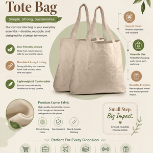 Custom Cotton Canvas Beach Tote Bag | Eco Friendly Reusable Shopping Carry Bag Durable Standard Size Export Ready OEM Supply Bag - Product Image 6