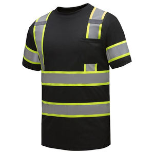 เสื้อยืดแขนสั้นสะท้อนแสงสำหรับผู้ชายรุ่นใหม่ ระบายอากาศได้ดี ผลิตจากโพลีเอสเตอร์ มีกระเป๋า เหมาะสำหรับงานที่ต้องการความปลอดภัย - Product Image 2