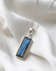 Collar de Labradorita con Colgante de Destello Azul Místico, Joyería de Cristal Curativo, Amuleto de Protección, Regalo Boho para Mujer - Product Image 4