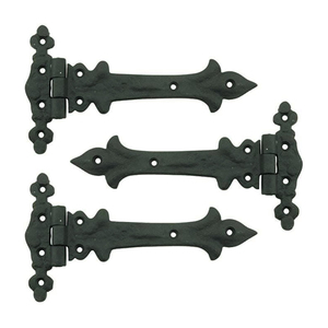 Antique Black Cast Iron <b>Door</b> Hinge Heavy Duty Wrought Iron T Strap Hinge Decorative Rustic <b>Barn</b> <b>Door</b> Gate <b>Hardware</b> Tee Hinge - Product Image 4