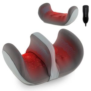 Massaggiatore per Schiena in Pelle con Funzioni di Riscaldamento, Vibrazione e Impastamento Shiatsu per Uso Portatile e Pieghevole - Product Image 1