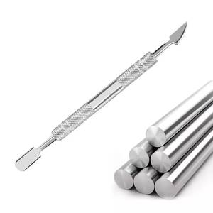 Dual-End Stainless Steel <b>Nail</b> Cuticle Pusher <b>Tool</b> Reusable Manicure Implement Double Head Design - Product Image 3