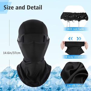 Black Balaclava Full Face Cover Unisex Outdoor Windproof Breathable Hood for Ski Cycling Adults 56-58CM - Product Image 4