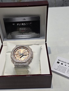 Reloj G-Shock de Dos Tonos con Bisel de Diamantes Grandes, Reloj de Pulsera de Cuarzo de Alta Calidad, Unisex, para Adultos, Diseño Premium, al Mejor Precio - Product Image 2