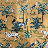 Sac de maison élégant et léger en tissu cambriqué 60x60 en coton biologique lavé, motifs floraux imprimés, écoresponsable, lumineux et joyeux