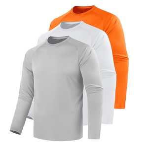 High Quality Long Sleeve Gym <b>T</b>-<b>Shirt</b> Sportswear Training Quick Drying Outdoor Casual Solid Blank Muscle Fitness <b>Shirt</b> - Product Image 2