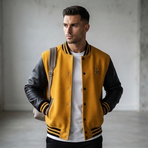 Blouson matelassé pour homme MA_ATTIERA, noir, logo sur la manche, streetwear, hiver, coupe classique, col montant, écologique, respirant - Product Image 4
