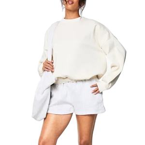 Conjuntos de Verano para Mujer, Sudadera y Pantalones Cortos, Conjuntos de Pantalones Cortos Lisos Personalizables para Mujer 2026 - Product Image 1