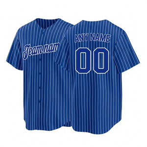 Camiseta de béisbol personalizada, color azul marino, con rayas, manga corta, con cordón, nombre del equipo impreso, cualquier nombre 00, unisex, para adolescentes, malla transpirable - Product Image 4