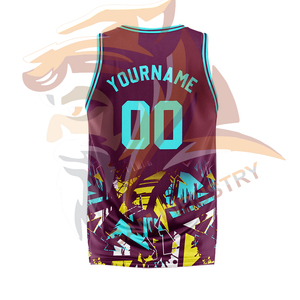 Professional Manufacturer Made Basketball Jersey Quick Dry Custom Sublimation Printed 100% Polyester Basketball Jersey - Product Image 4
