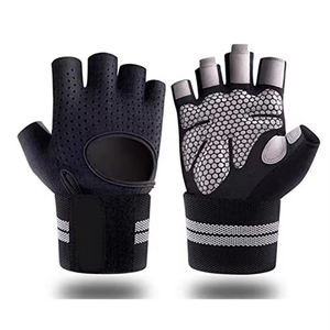 Guantes Deportivos de Medio Dedo para Hombre, Ligeros y de Alto Rendimiento, Transpirables, de Cuero Sintético, Antideslizantes, para Gimnasio y Fitness - Product Image 1