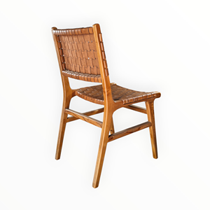 Chaise de salle à manger en cuir traditionnelle durable avec structure en bois pour l'ameublement de la maison - Product Image 5