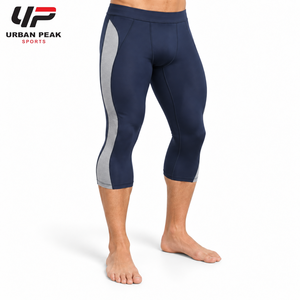 Athletic <b>Men</b> Capri <b>Legging</b> With Moisture Wicking Fabric Smooth Construction And Flexible Design <b>For</b> Running And Fitness - Product Image 5