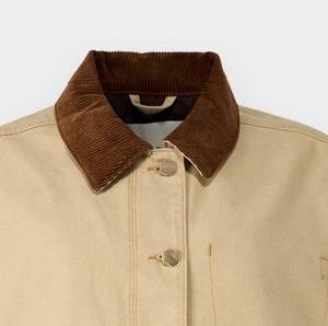 Hot Sale 100% Twill Cotton Quilted Lining Heavy Duty <b>Canvas</b> <b>Work</b> <b>Jacket</b> with Embroidery Decoration Casual <b>Jacket</b> For women - Product Image 4