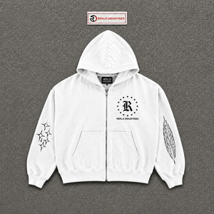 Sudadera con Capucha Blanca Extra Grande, Estilo Desgastado, para Uso Diario, Casual, Moda Urbana, Estilo Moderno, Diseño Minimalista, Estilo Relajado - Product Image 5