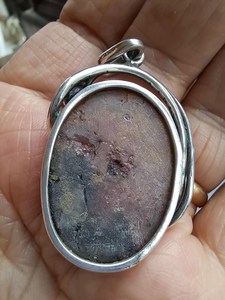 Colgante Vintage de Plata de Ley con Rodonita, Joyería Artesanal con Piedras Preciosas, Diseño Elegante para Mujer, Venta al Por Mayor para Exportación - Product Image 2