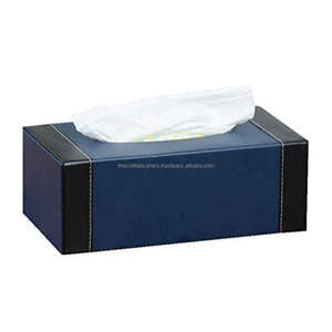 Boîte à mouchoirs artisanale en cuir véritable à 100 %, distributeur de serviettes pour usage domestique, présentoir de table - Product Image 2