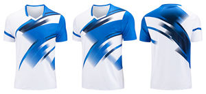 Maillot de badminton à séchage rapide, respirant et anti-transpiration, à manches courtes, adapté aux hommes, aux femmes et aux jeunes - Product Image 6