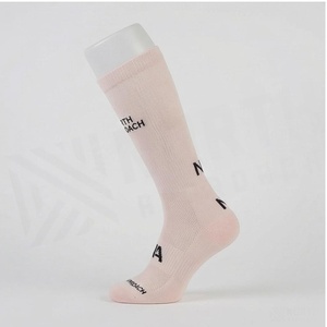North Approach <b>Knee</b> <b>High</b> <b>Socks</b> Pink Letter Print Breathable Casual for Adults - Product Image 3